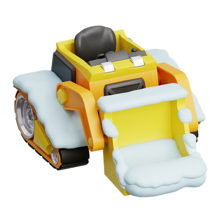 Snow Bulldozer  3D Icon