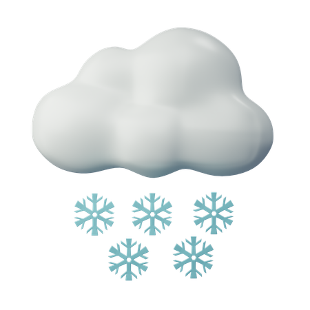 Snow Cloud  3D Icon