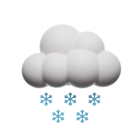 Snow cloud  3D Icon