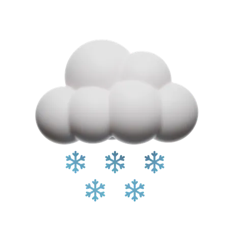 Snow cloud  3D Icon
