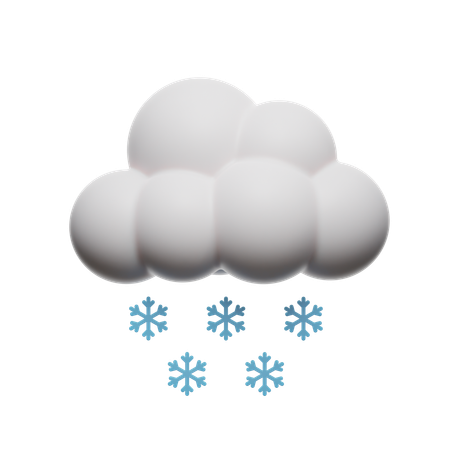 Snow Cloud  3D Icon
