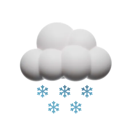 Snow Cloud  3D Icon