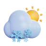 3d snow cloud logo