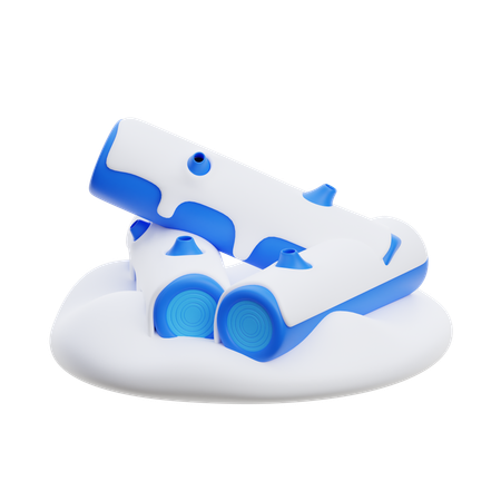 木に積もった雪  3D Icon