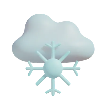 Snow Fall 3D Illustration