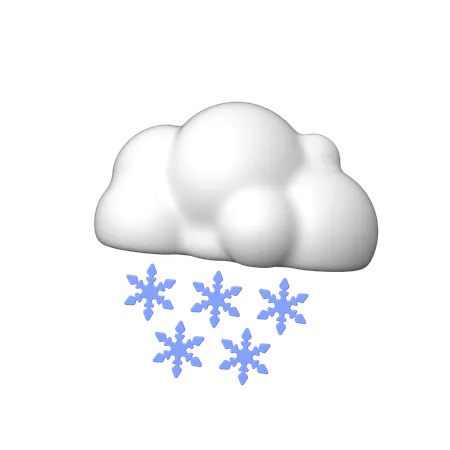 雪が降る  3D Icon