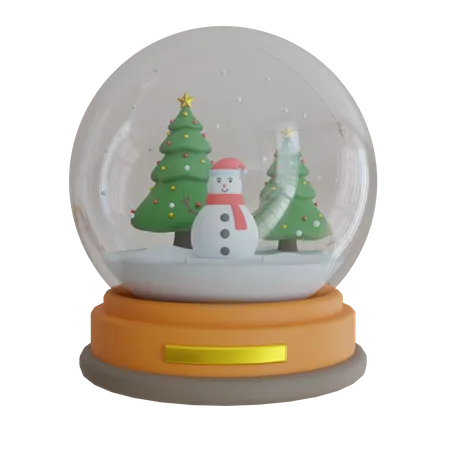 Snow Globe Illustration 3D Icon