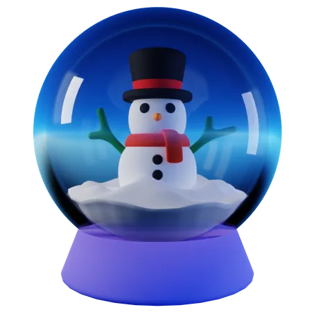 Winter Snow Globe 3 D Illustration 3D Icon