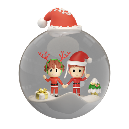 Snow Globe Glass Transparent  3D Illustration