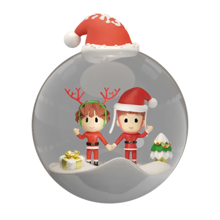 Snow Globe Glass Transparent  3D Illustration