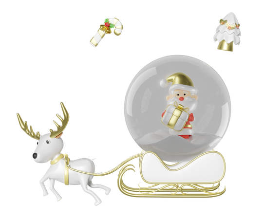 Snow Globe Glass Transparent  3D Illustration