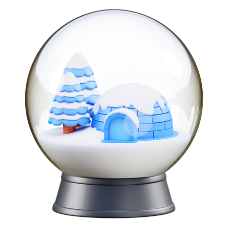 Snow Globe Igloo  3D Icon