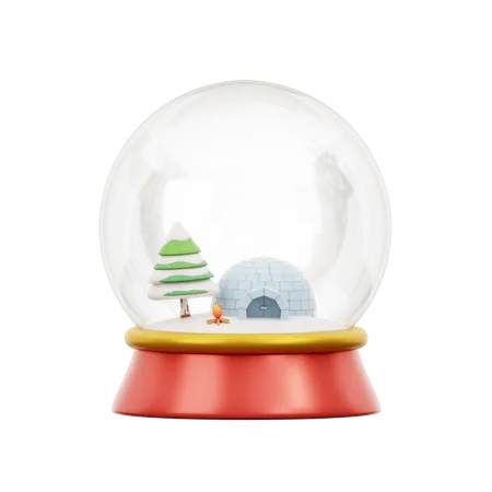 Snow Globe Igloo 3 D Icon 3D Icon