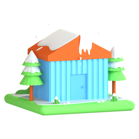 Snow Home  3D Icon