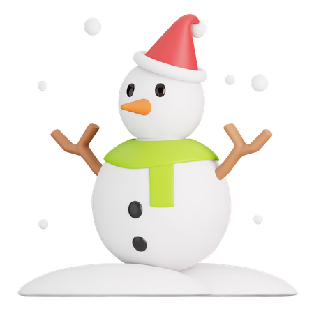 Snow Man  3D Icon