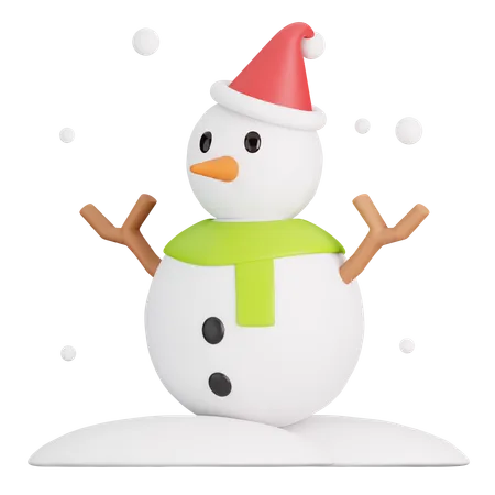 Snow Man  3D Icon