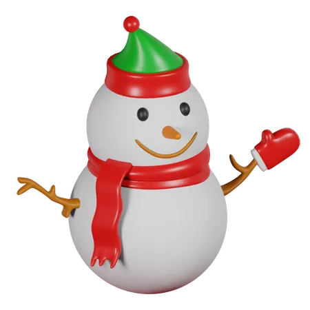 Snow Man  3D Icon