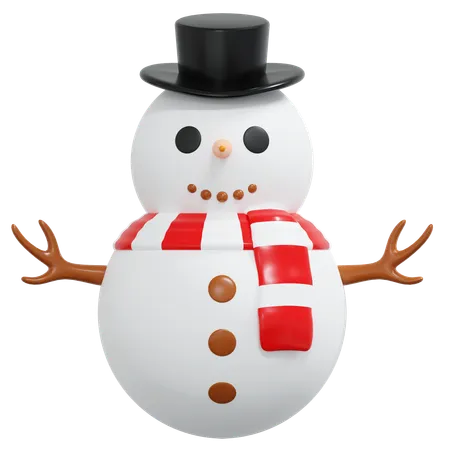 Snow Man  3D Icon