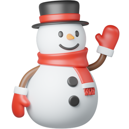 Snow Man  3D Icon