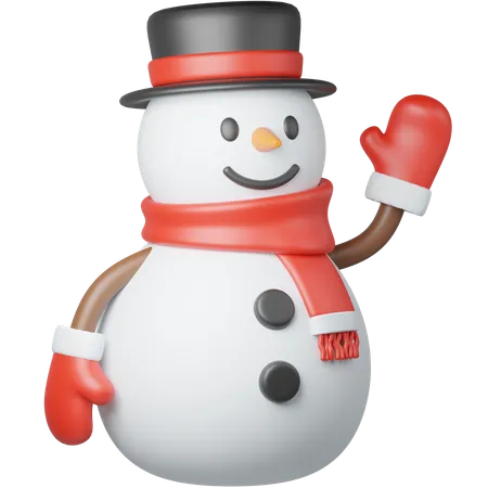 Snow Man  3D Icon