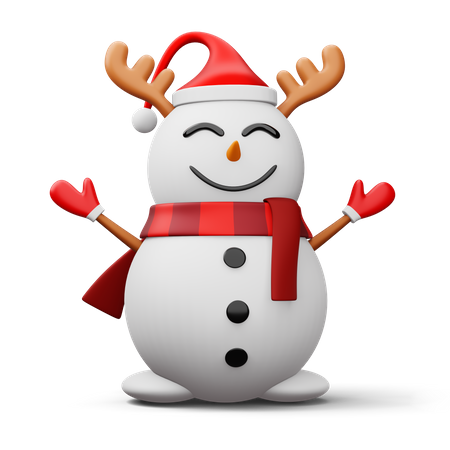 Snow Man  3D Icon