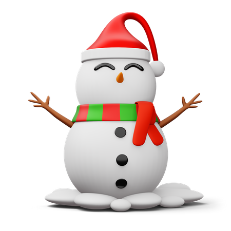 Snow Man  3D Icon