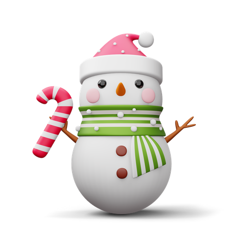 Snow Man  3D Icon