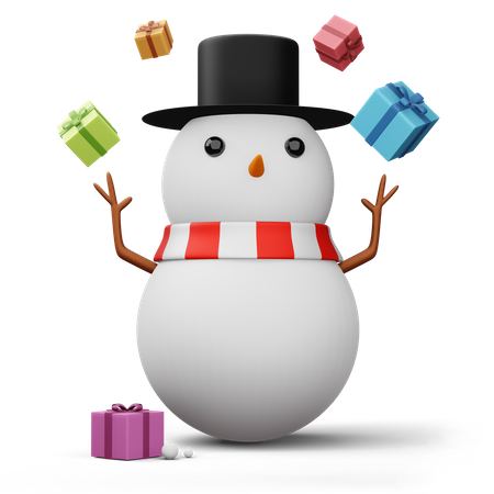 Snow Man  3D Icon