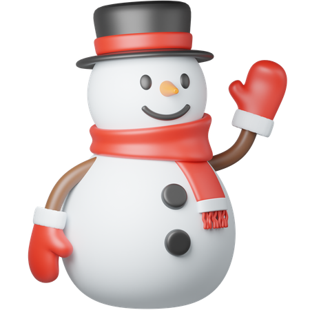 Snow Man  3D Icon