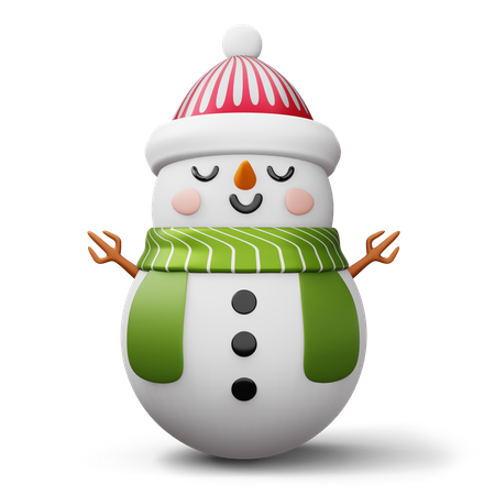 Snow Man  3D Icon