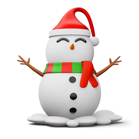 Snow Man  3D Icon