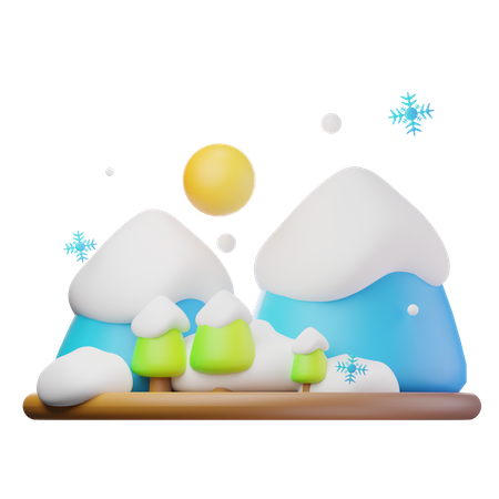 Snow Mountain  3D Icon