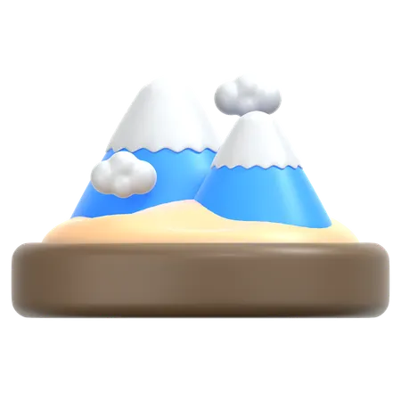 Snow Mountain  3D Icon