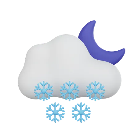 Snow Night  3D Icon