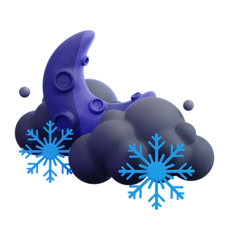 Snow Night  3D Icon