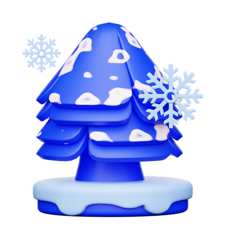 Snow pine tree  3D Icon