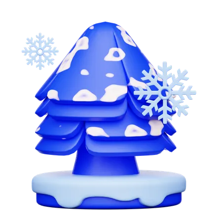 Snow pine tree  3D Icon