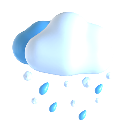 Snow rain  3D Icon