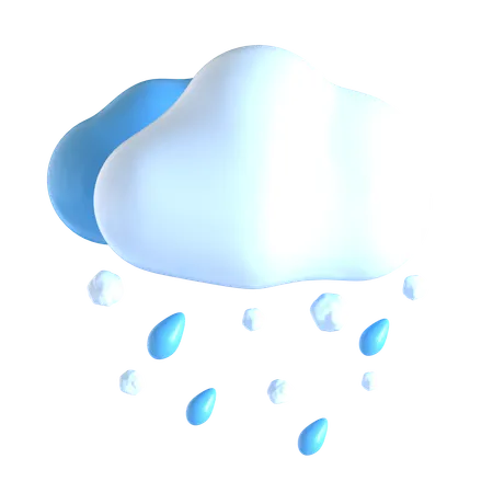 Snow rain  3D Icon