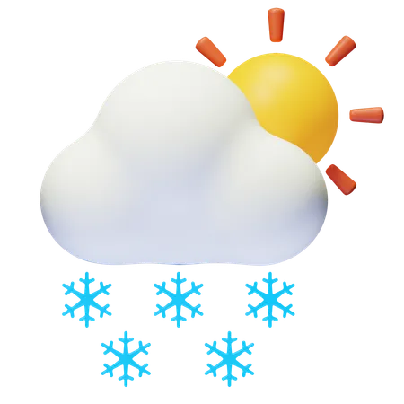 Snow Rain Day  3D Icon