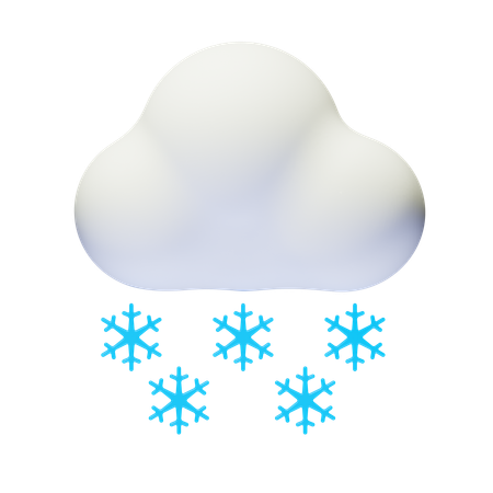 Snow Rain Day Cloud  3D Icon