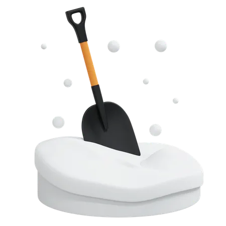 Snow Scoop 3 D Icon Winter Illustration 3D Icon