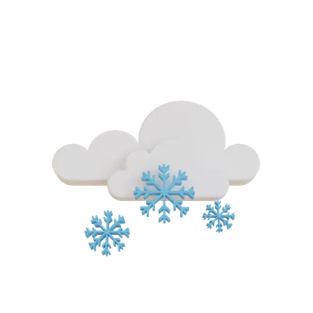 3 D Illustration Weather Icon Snowy 3D Illustration