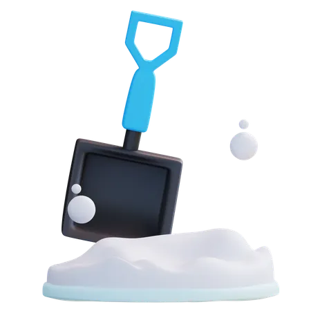 3 D Illustration Snow Shovel 3D Icon