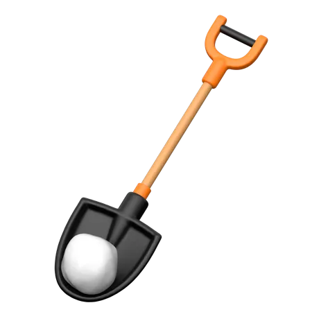 Snow Shovel  3D Icon