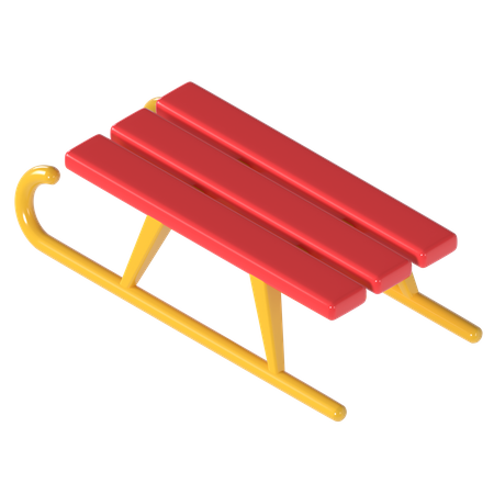 Snow Sled  3D Illustration