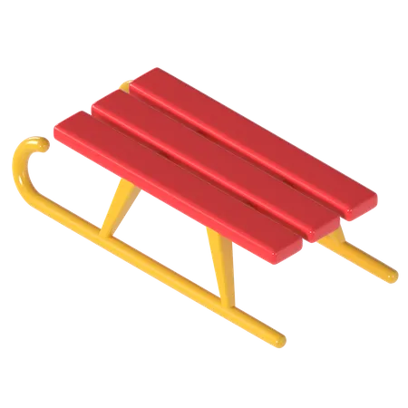 Snow Sled  3D Illustration