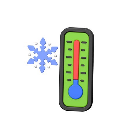 Snow Temperature  3D Icon