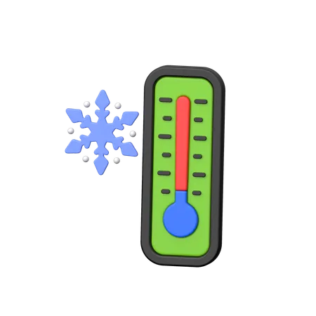 Snow Temperature  3D Icon