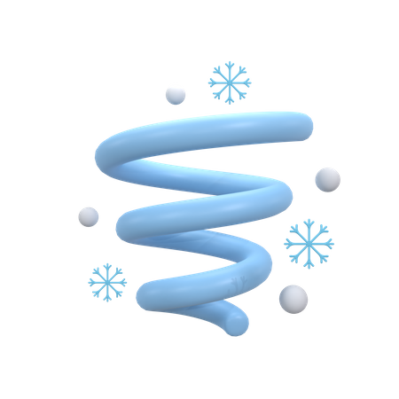 Snow Tornado  3D Icon